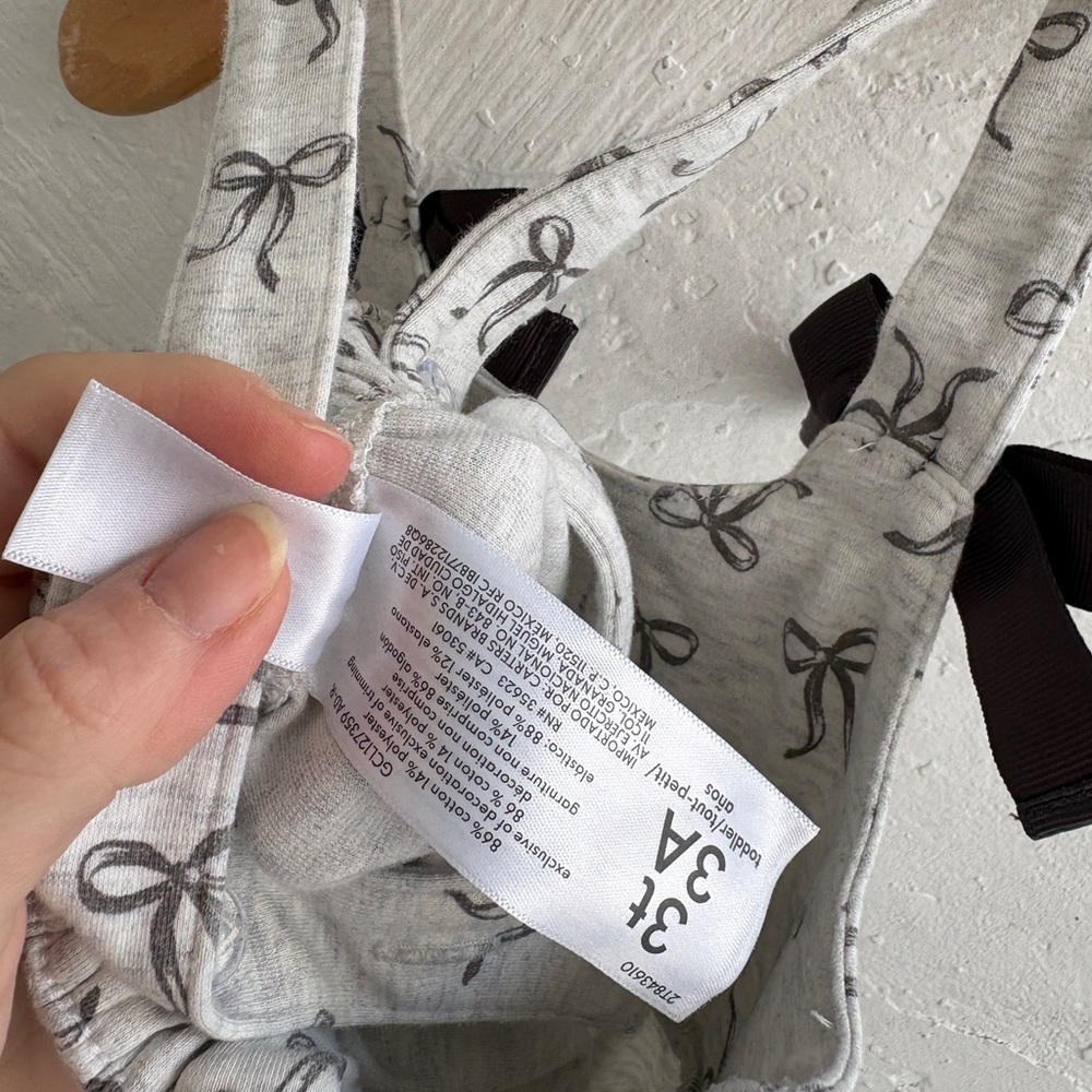 Carter's toddler girl bow print jumper dress - Picture 7 of 7